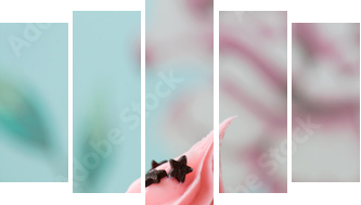 Cupcake - Fünfteiliges Leinwandbild, Pentaptychon