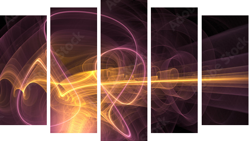 light explosion - Fünfteiliges Leinwandbild, Pentaptychon