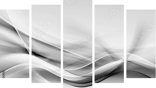 Gray and white background. Modern style concept. - Fünfteiliges Leinwandbild, Pentaptychon
