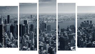 New York panorama - Fünfteiliges Leinwandbild, Pentaptychon