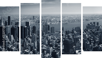 Panorama Nowego Jorku
 - Fünfteiliges Leinwandbild, Pentaptychon