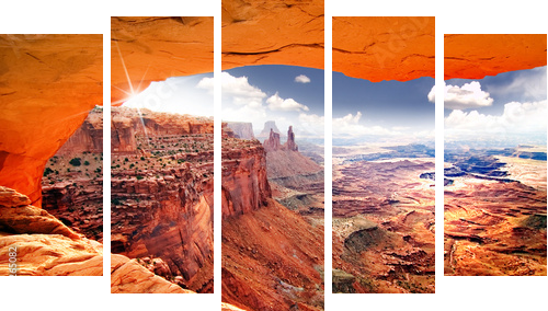 Heavenly view of world - Fünfteiliges Leinwandbild, Pentaptychon