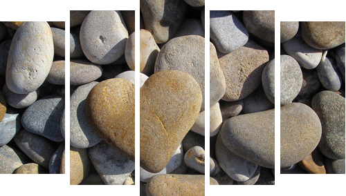 Coeur 22211 - Fünfteiliges Leinwandbild, Pentaptychon