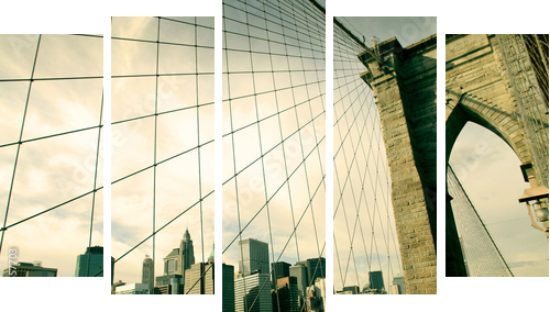 brooklyn - Fünfteiliges Leinwandbild, Pentaptychon