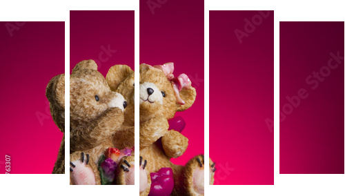 Valentine Concept - Fünfteiliges Leinwandbild, Pentaptychon