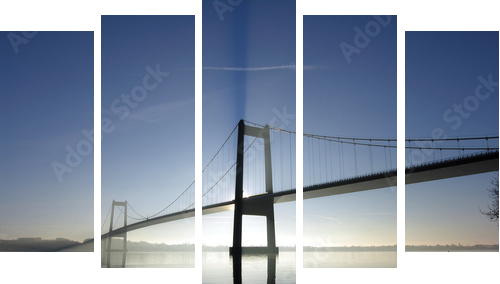 beautiful bridge - Fünfteiliges Leinwandbild, Pentaptychon