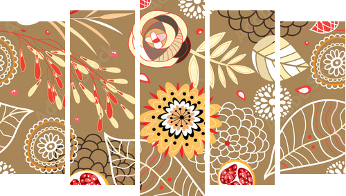 Autumn Texture - Fünfteiliges Leinwandbild, Pentaptychon