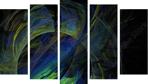 universum fantasie - Fünfteiliges Leinwandbild, Pentaptychon