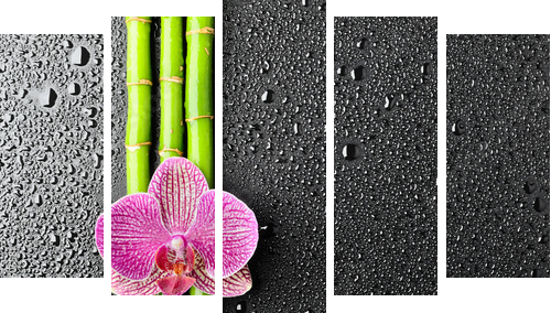 spa background - Fünfteiliges Leinwandbild, Pentaptychon