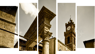 Tuscan historic architecture - Fünfteiliges Leinwandbild, Pentaptychon