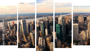 Manhattan - Fünfteiliges Leinwandbild, Pentaptychon