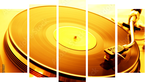 Ambient Turntable - Fünfteiliges Leinwandbild, Pentaptychon