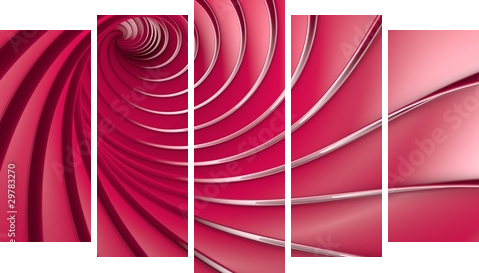 helix - Fünfteiliges Leinwandbild, Pentaptychon