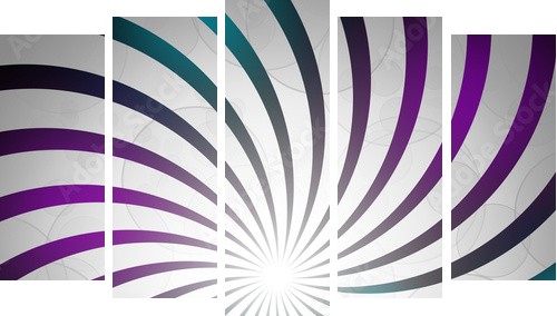 Swirl - Fünfteiliges Leinwandbild, Pentaptychon