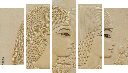 Beautiful young couple - Fünfteiliges Leinwandbild, Pentaptychon