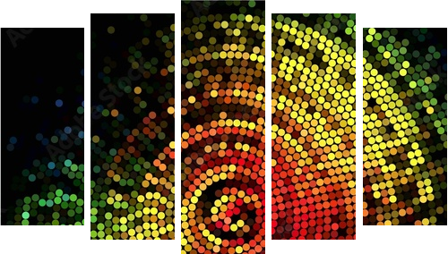 Abstract Background Vector - Fünfteiliges Leinwandbild, Pentaptychon