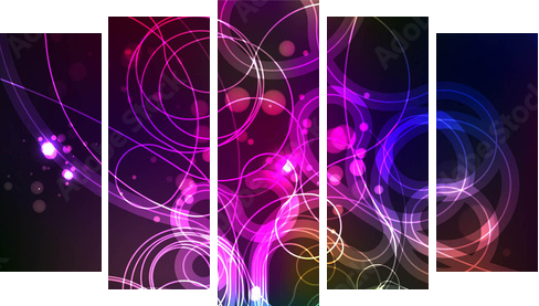 Abstract Background Vector - Fünfteiliges Leinwandbild, Pentaptychon