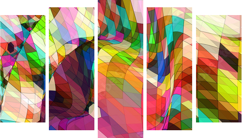Abstract Background Vector - Fünfteiliges Leinwandbild, Pentaptychon