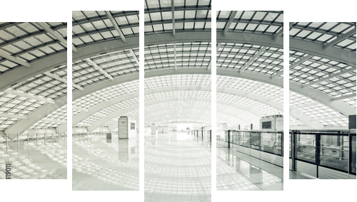 modern hall - Fünfteiliges Leinwandbild, Pentaptychon
