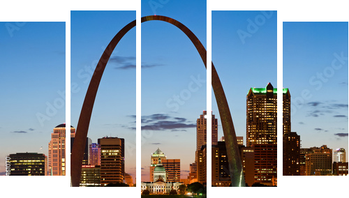 St Louis - Fünfteiliges Leinwandbild, Pentaptychon