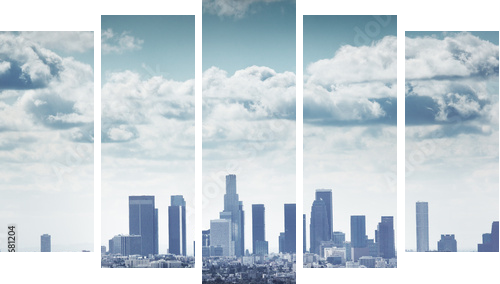Los Angeles, California - Fünfteiliges Leinwandbild, Pentaptychon