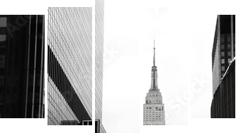 Emipre State Building and yellow, Manhattan, New York - Fünfteiliges Leinwandbild, Pentaptychon