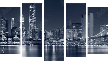 magnetyczny Manhattan, Nowy Jork
 - Fünfteiliges Leinwandbild, Pentaptychon