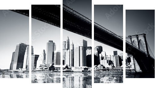 New York - Fünfteiliges Leinwandbild, Pentaptychon