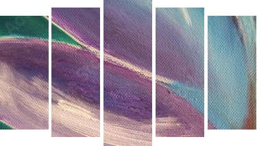 Vibrant abstract - Fünfteiliges Leinwandbild, Pentaptychon