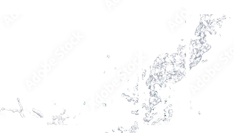 ananas splash - Fünfteiliges Leinwandbild, Pentaptychon