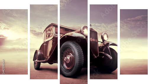 Vintage luxury - Fünfteiliges Leinwandbild, Pentaptychon