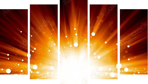 Abstract explosion - Fünfteiliges Leinwandbild, Pentaptychon