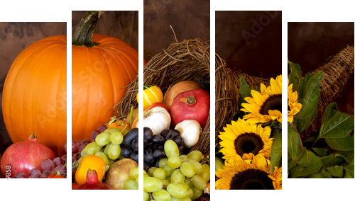 Thanksgiving Bounty - Fünfteiliges Leinwandbild, Pentaptychon