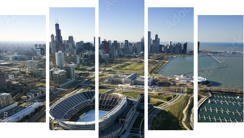 Chicago, Illinois. - Fünfteiliges Leinwandbild, Pentaptychon