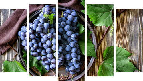 Grape - Fünfteiliges Leinwandbild, Pentaptychon