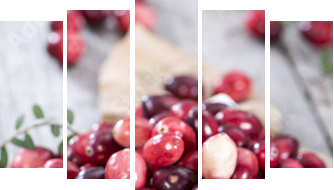 Fresh Cranberries - Fünfteiliges Leinwandbild, Pentaptychon