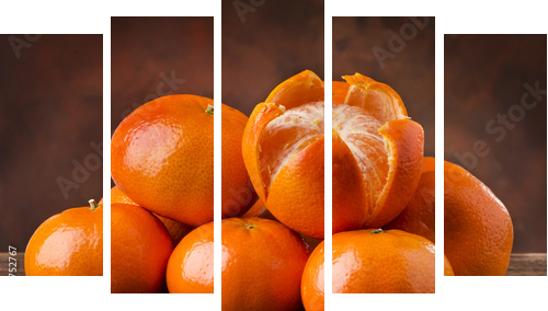 clementine  - Fünfteiliges Leinwandbild, Pentaptychon