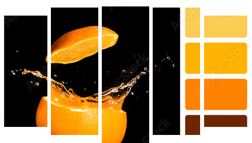 Colour palette swatch. - Fünfteiliges Leinwandbild, Pentaptychon