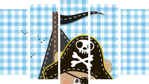Pirate - Fünfteiliges Leinwandbild, Pentaptychon
