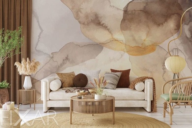 Beige farbtone der permeation abstrakte fototapeten fixar