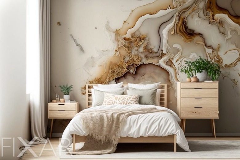 Marmor von aussergewohnlicher schonheit furs schlafzimmer fototapeten fixar