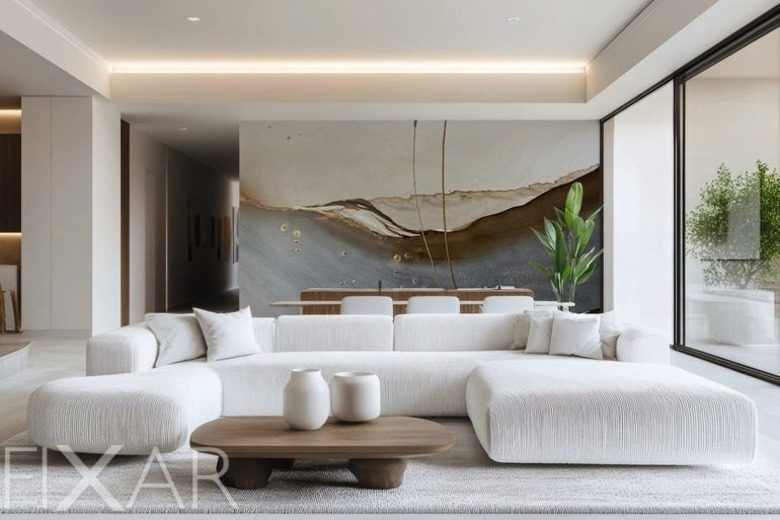 Moderne abstraktion kunst an ihrer wand furs wohnzimmer fototapeten fixar