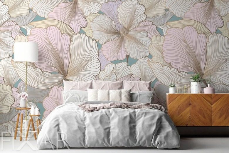 Scheinbar riesig und doch zart blumen fototapeten fixar