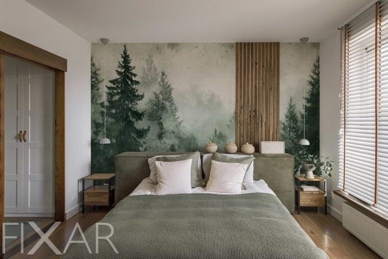 Waldtiefe in subtilen tonen wald fototapeten fixar