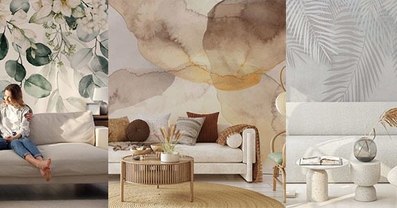 Fototapete hinter dem sofa wie man im wohnzimmer einen eleganten und stimmigen raum schafft