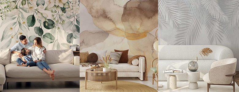 Fototapete hinter dem sofa wie man im wohnzimmer einen eleganten und stimmigen raum schafft