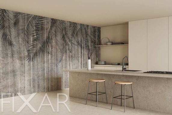 Die-raue-eleganz-von-palmtonen-fur-kuche-fototapeten-fixar