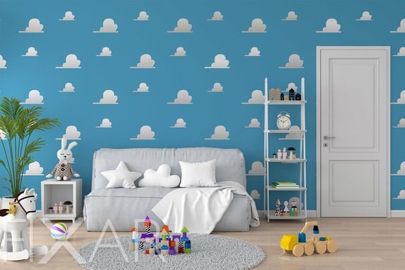 Ein-wolkenhimmel-zum-spielen-fur-kinder-fototapeten-fixar