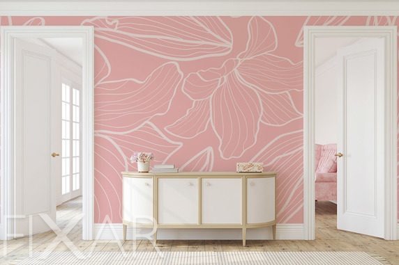 Rosa-eleganz-mit-modernem-twist-blumen-fototapeten-fixar