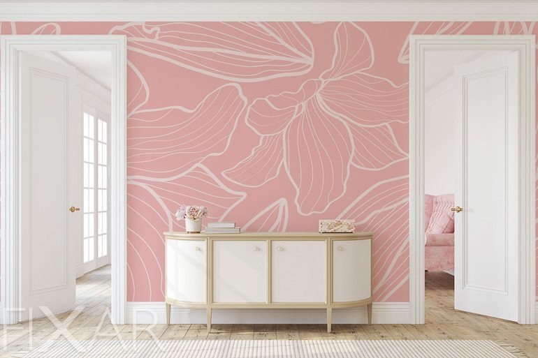 Fototapeten Rosa Eleganz mit modernem Twist